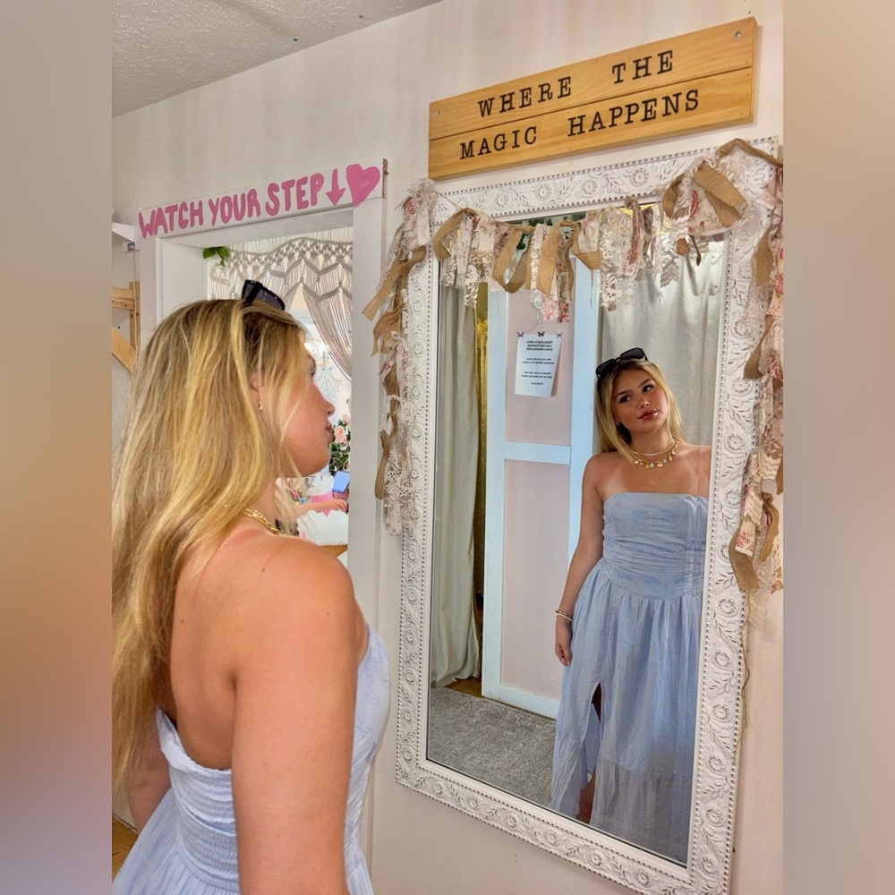 Hollister Light Blue Maxi Dress